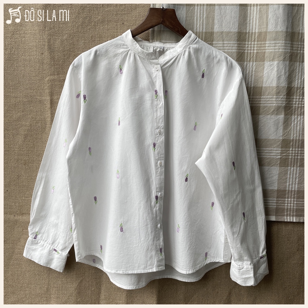 Combo Áo Sơ Mi Trắng + Quần Culottes Xanh Rêu | Secondhand | Đô Si La Mi | A92 |
