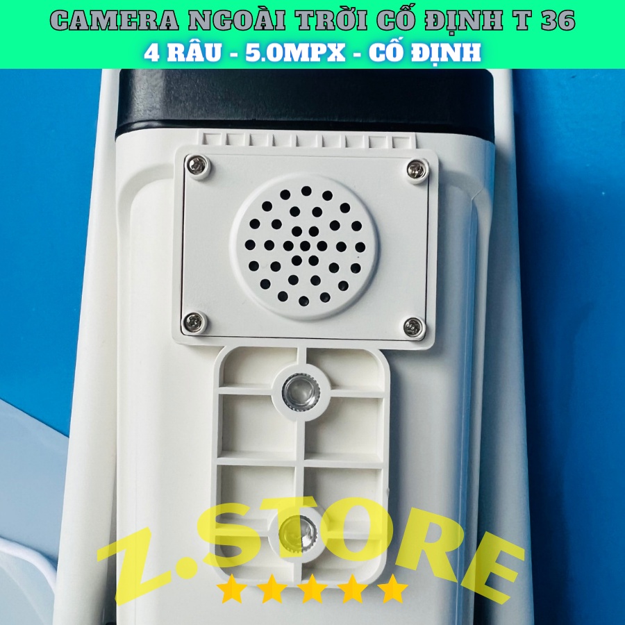 Camera Yoosee 4 râu 36 Led 5.0 chống nước, xem đêm có màu,camera wifi thân cố định t36
