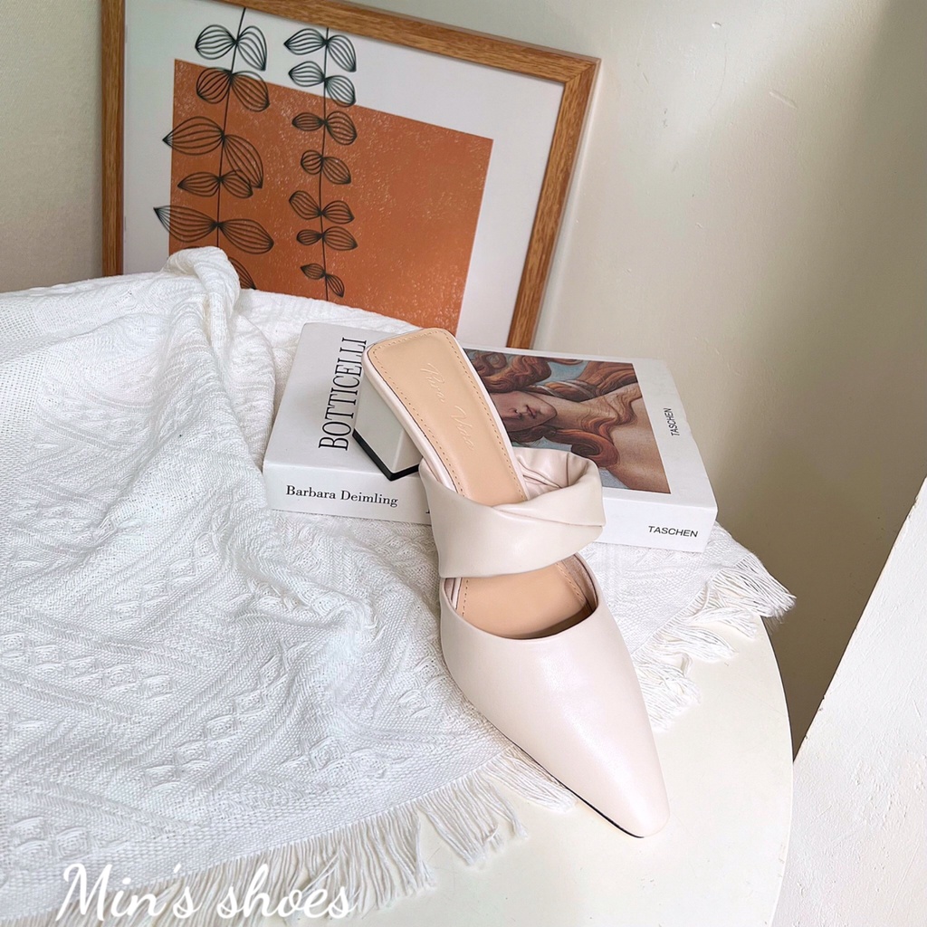 Min's Shoes - Giày Sục Gót Vuông Cao Cấp S447