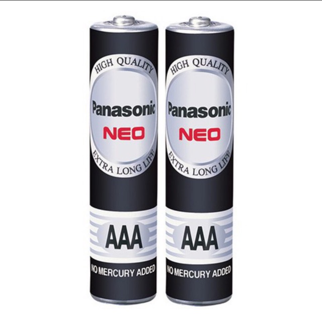 Vỉ 2 viên pin đũa đen Panasonic AAA chính hãng 100%