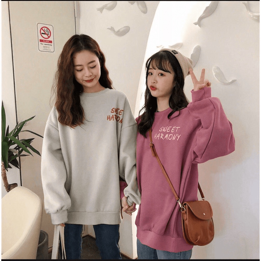 Áo hoodies cổ tròn phong cách hàn -trung , siêu tôn dáng , teen cho các bạn THỜI TRANG KOKO MI