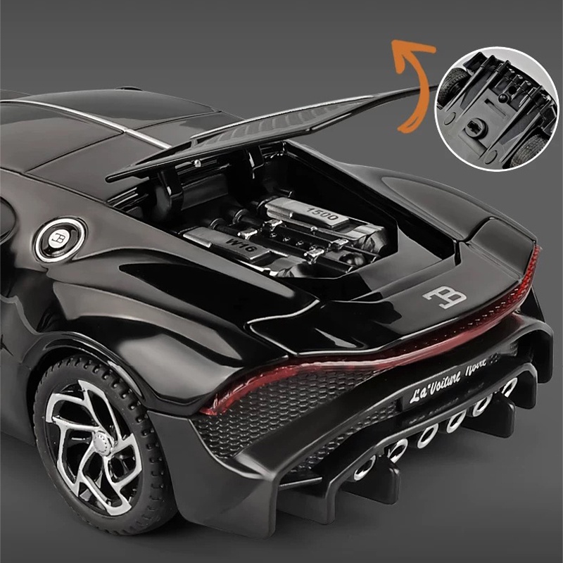 Mô Hình Xe Ô Tô Bugatti La Voiture Noire Bằng Hợp Kim Tỉ Lệ 1: 32 Có Đèn Và Nhạc Và Đèn Xinh Xắn