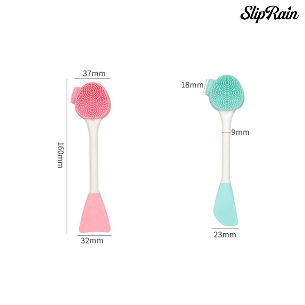 Sliprain ♥1 Set Facial Washing Brush Double-sided Face Care Clean Facial Silicone Brush