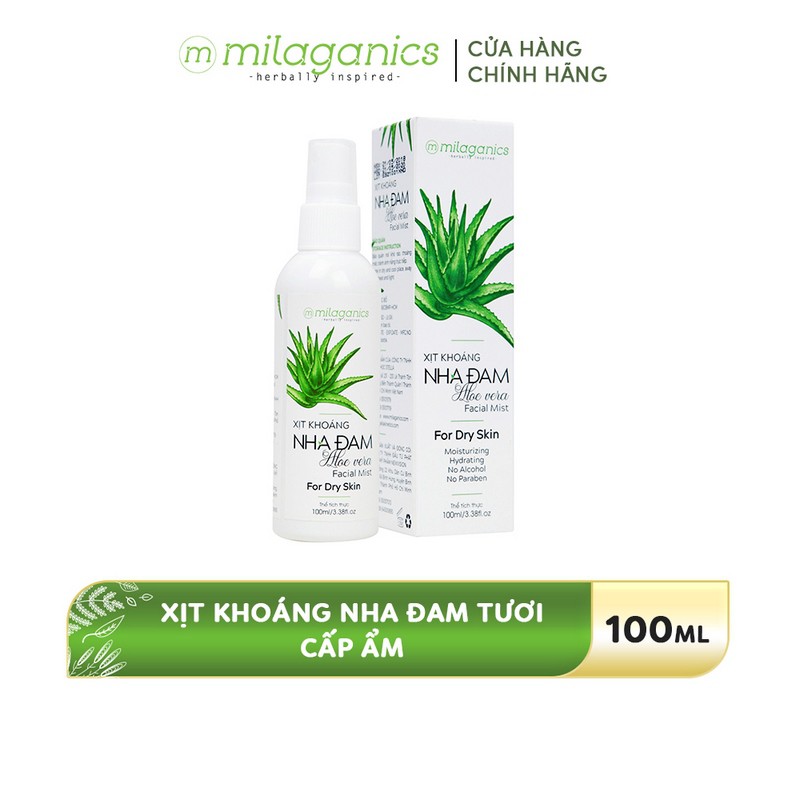 Xịt khoáng thiên nhiên Nha đam MILAGANICS 100ml | BigBuy360 - bigbuy360.vn