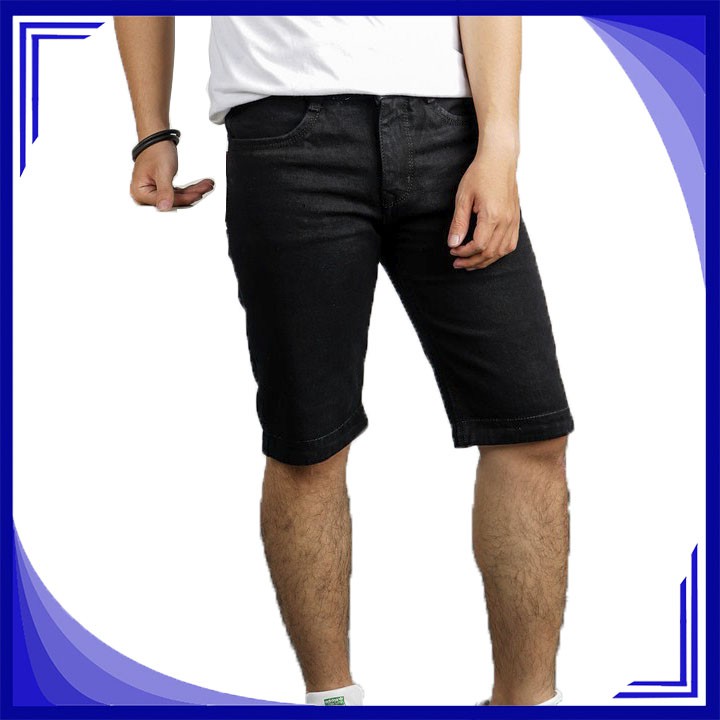 Quần short jean nam Tronshop TS169 (Đen)