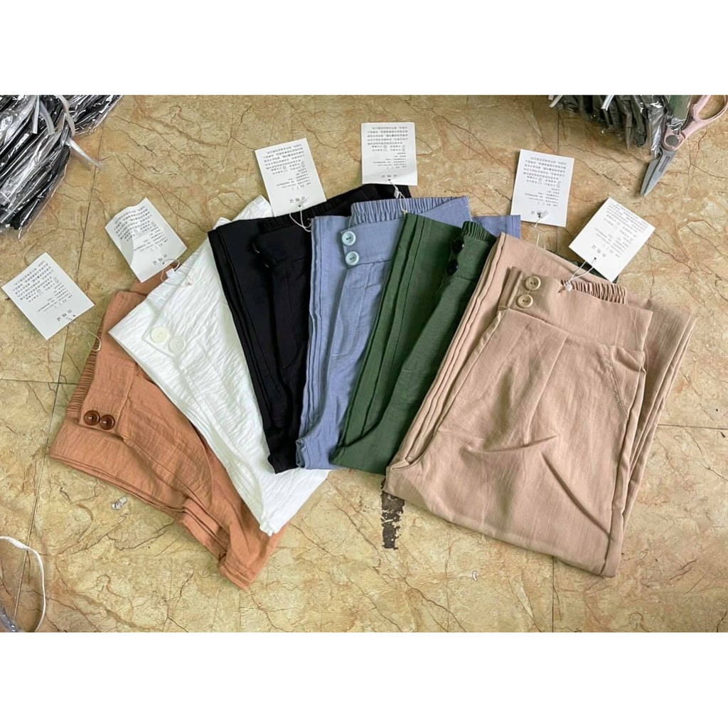 Quần đũi ống rộng nữ cạp cao Ladya Store M223