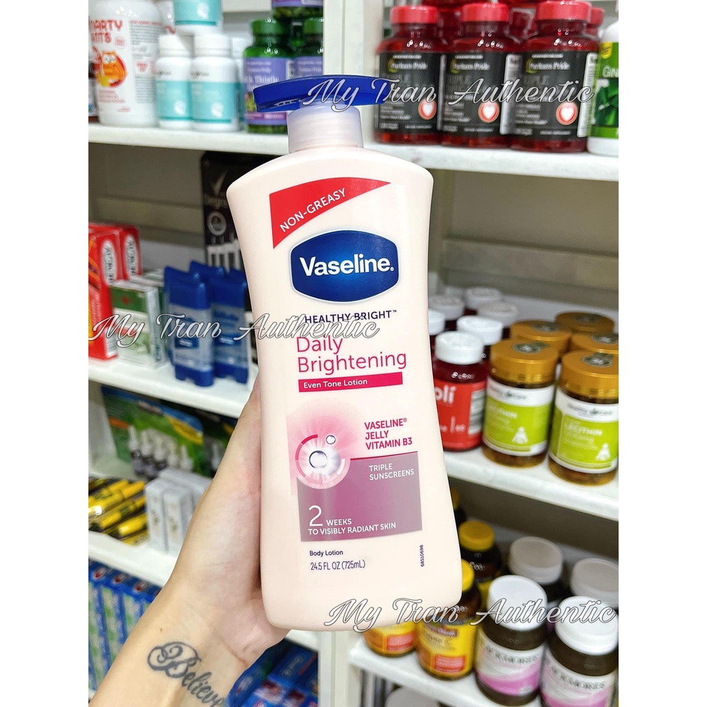 SỮA DƯỠNG THỂ VASELINE HỒNG LÀM MỊN &amp;TRẮNG DA 725ML MẪU MỚI CHÍNH HÃNG - 10436