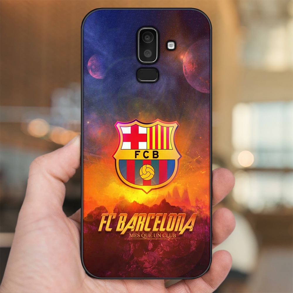 Ốp lưng Samsung J8 viền đen in hình Barcelona Barca