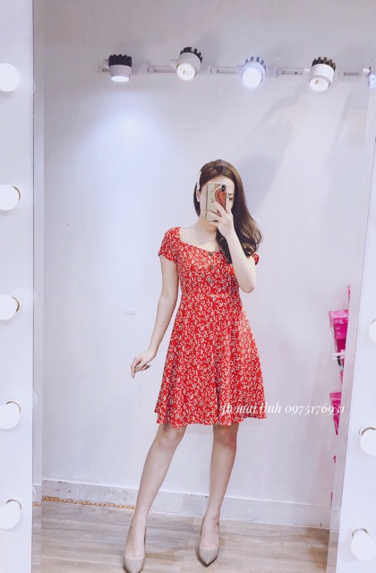 ⚡️ĐẦM HOA⚡️Đầm hoa nhí 2 màu chất đũi tằm có lót