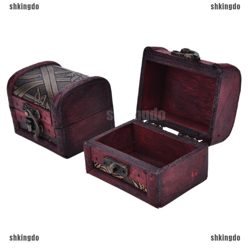Rương nhỏ đựng đồ trang sức với họa tiết vintage độc đáo