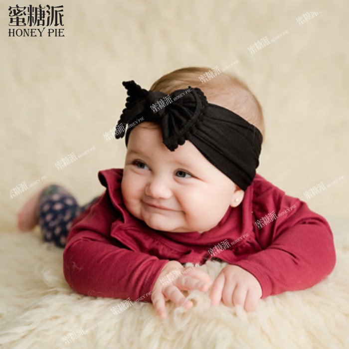 Băng Đô Nơ Chất Liệu Nylon Cho Bé Gái