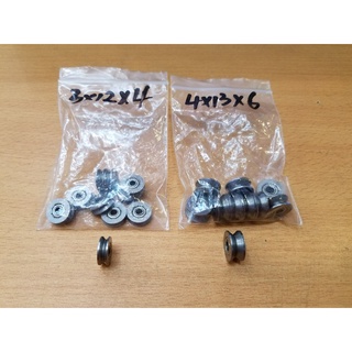 Xuongpin òng bi ròng rọc hình chữ V 3,4mm hoặc U 4,5,6mm rãnh mang ròng rọc ổ trục trượt ổ trục kim loại ổ trục ròng rọc