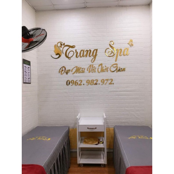 Chữ trang trí decor phòng, tiệm nail, spa,cửa hàng chất liệu alu