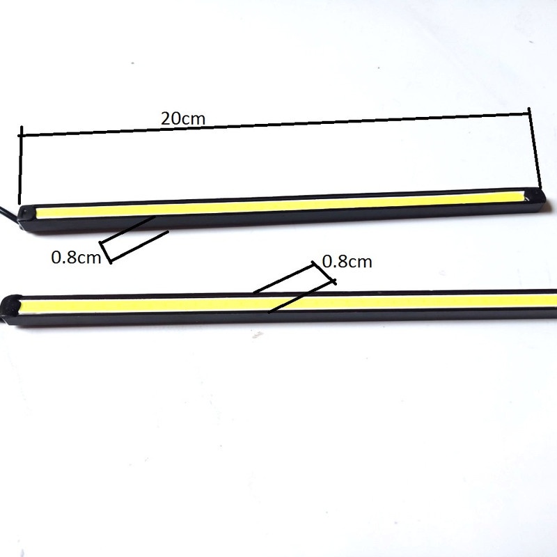 Bộ led ban ngày xe ô tô bằng nhôm chống nước dài 20cm - LED-AL20