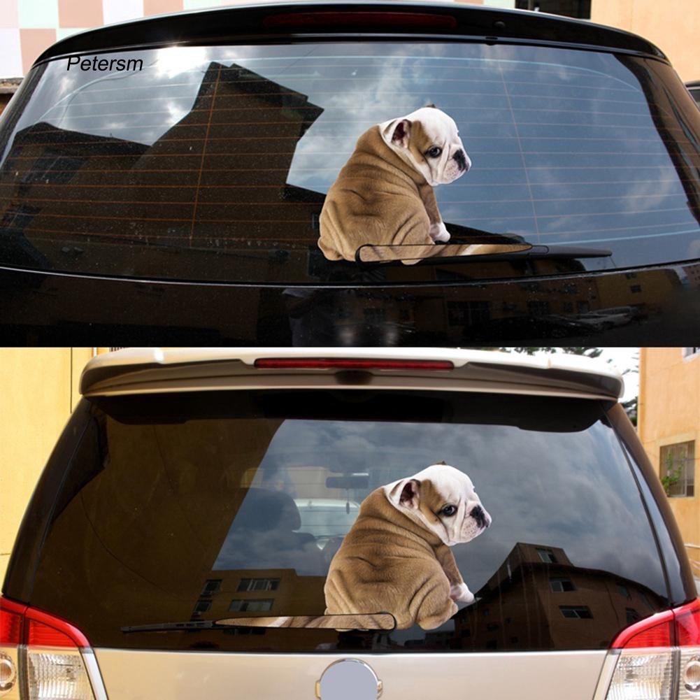 Nhãn dán trang trí xe hơi hình chú chó đáng yêu 60 * 60cm