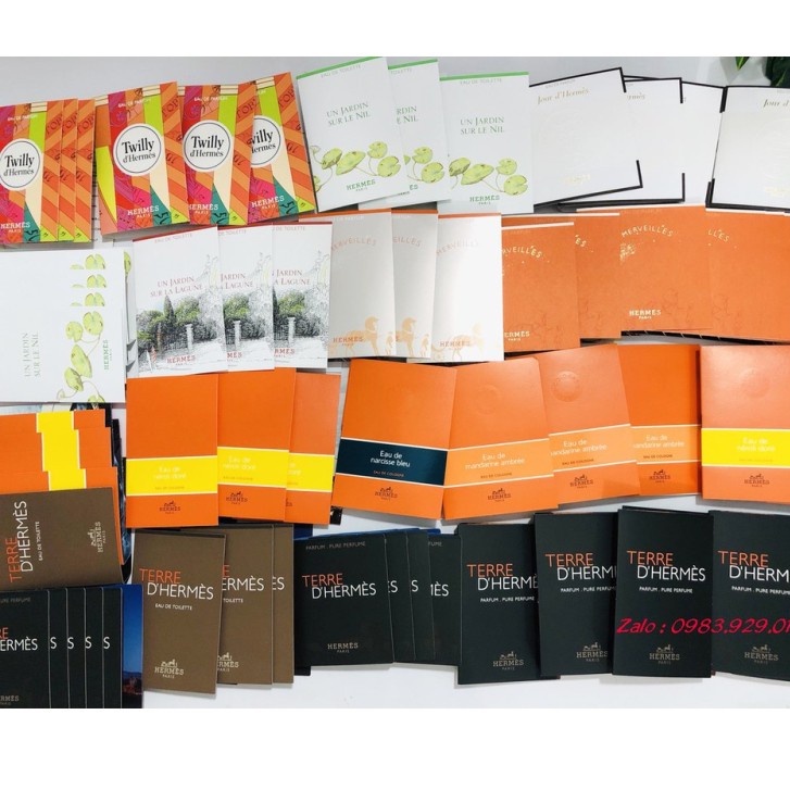 Sample Mẫu thử Vial Nước Hoa chính hãng Hermes Twilly , Terre , Un Jardin Sur Le Nil , H24