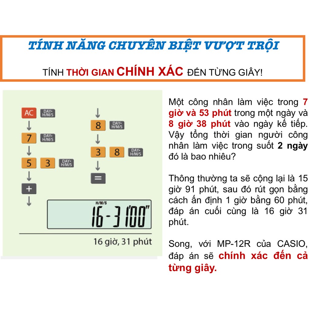 Máy Tính Để Bàn CASIO MP-12R – “Hiểu Nỗi Lòng Thủ Kho” – Chuyên dụng cho NHÀ KHO – Máy tính CASIO Chính Hãng