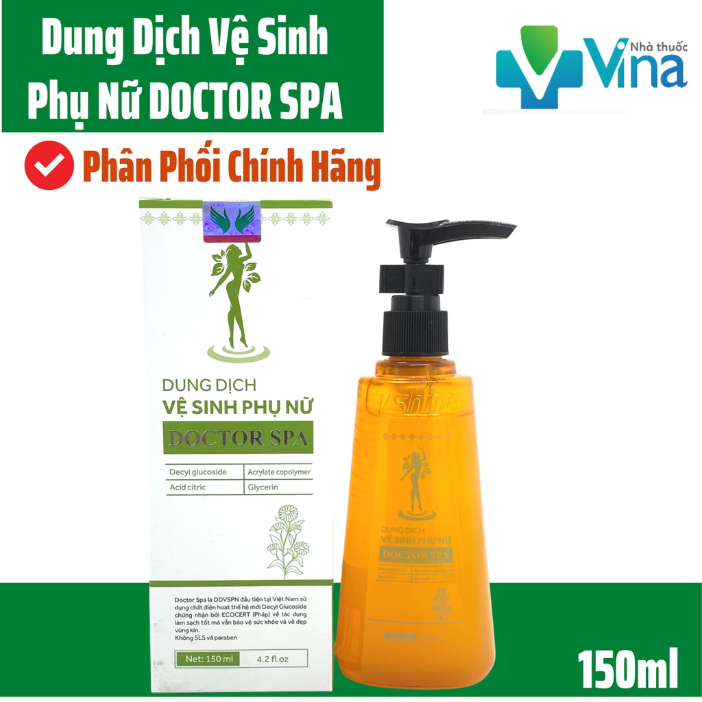 Dung DỊch Vệ Sinh Phụ Nữ- DOCTOR SPA Vshine- 150ml Công Thức Đột Phá Mới, Dịu Nhẹ Tức Thì