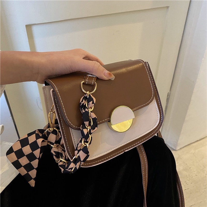 [AFF7SPP Giảm 30K đơn 150K] Túi đeo chéo nắp gập cao cấp kèm dây buộc Ảnh thật [BELI12]