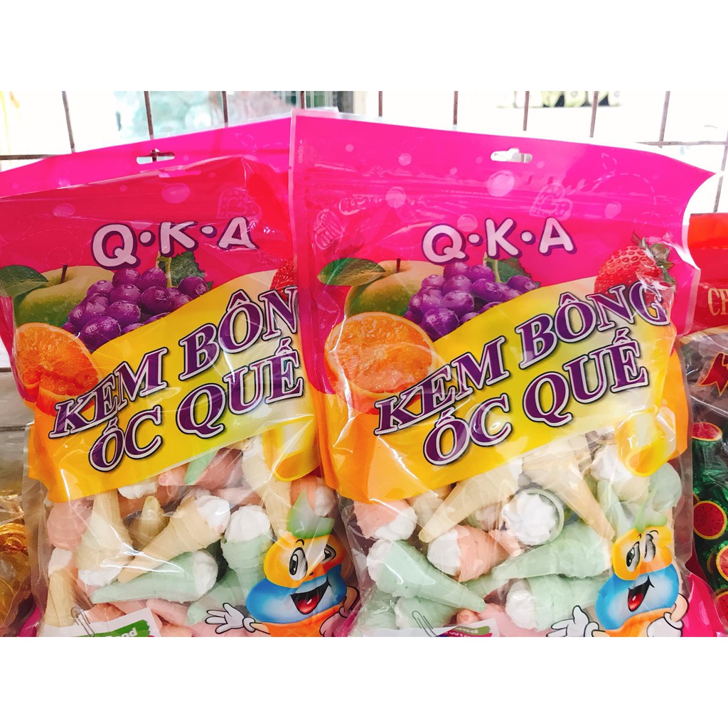 Bánh: Kem Bông Ốc Quế QKA gói 208g
