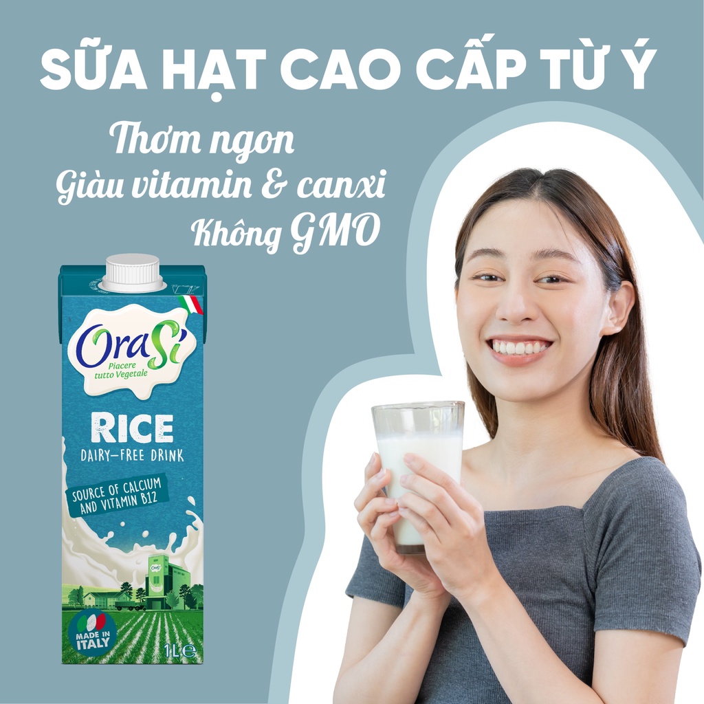 [Mã BMBAU50 giảm 7% đơn 99K] Thực phẩm bổ sung sữa gạo Rice Plain Orasi 1L giàu chất dinh dưỡng tốt cho sức khỏe