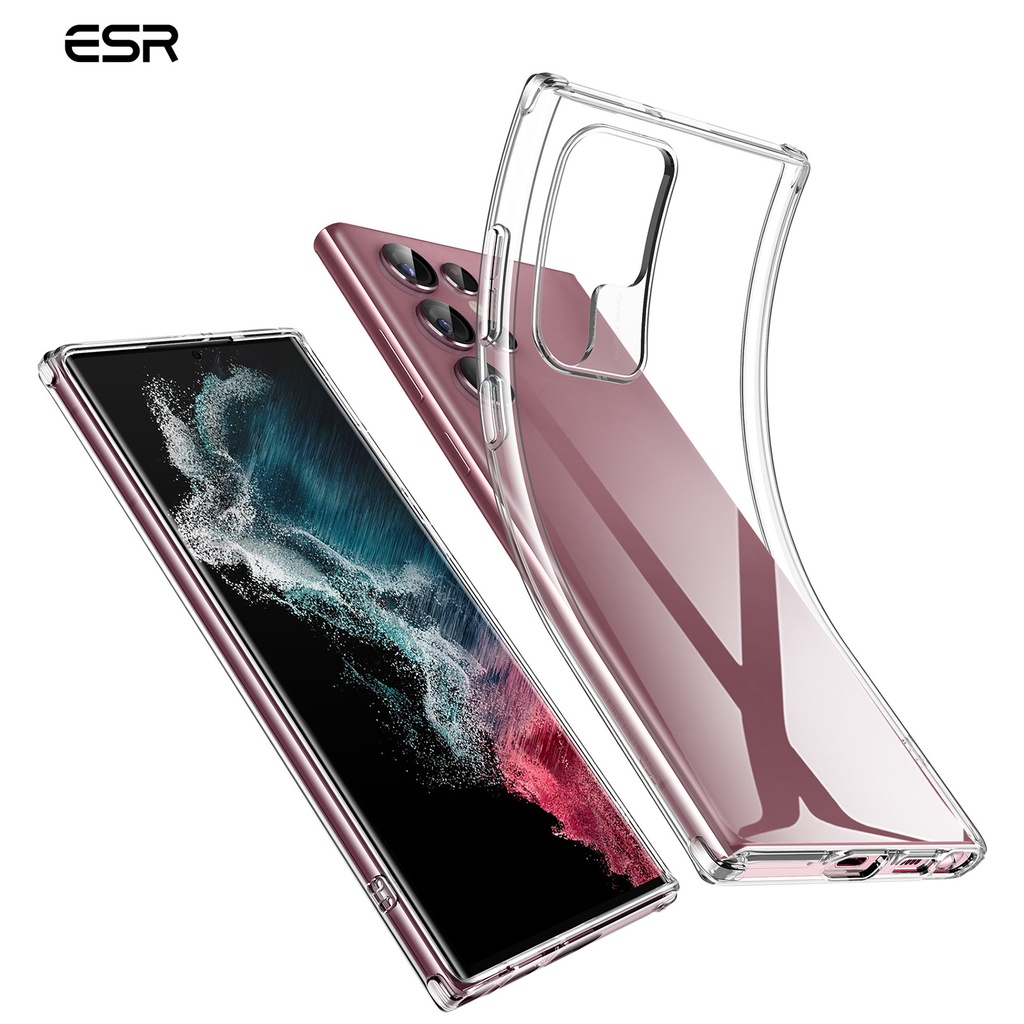 Ốp điện thoại ESR chất liệu TPU mềm trong suốt dành cho Samsung Galaxy S22 S22 Plus S22