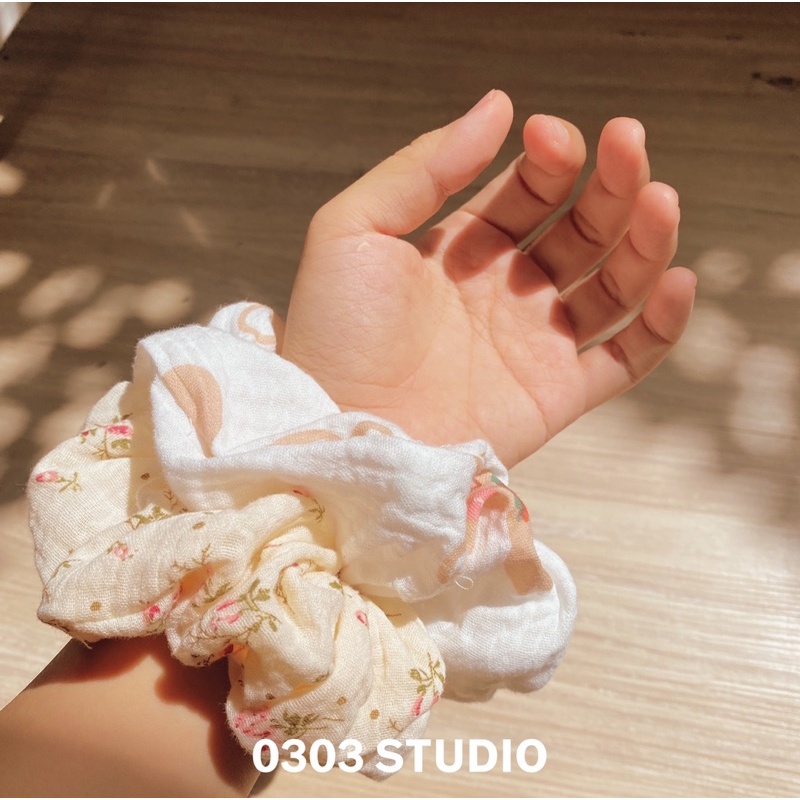 Buộc tóc vải - scrunchies - phiên bản size 13cm- 0303 studio ✿