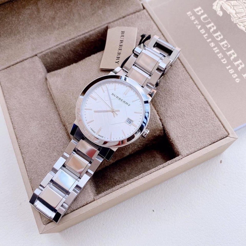 Đồng hồ nam burberry bu9000, 38mm (nữ cũng có thể đeo) Fullbox chính hãng Authentic