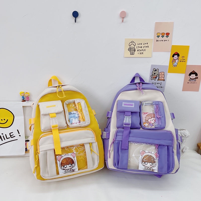 Balo nữ đi học thời trang Ulzzang Hàn Quốc, cặp sách đẹp hàng cao cấp dễ thương