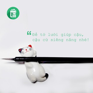Gác cọ bằng sứ hình mèo đáng yêu