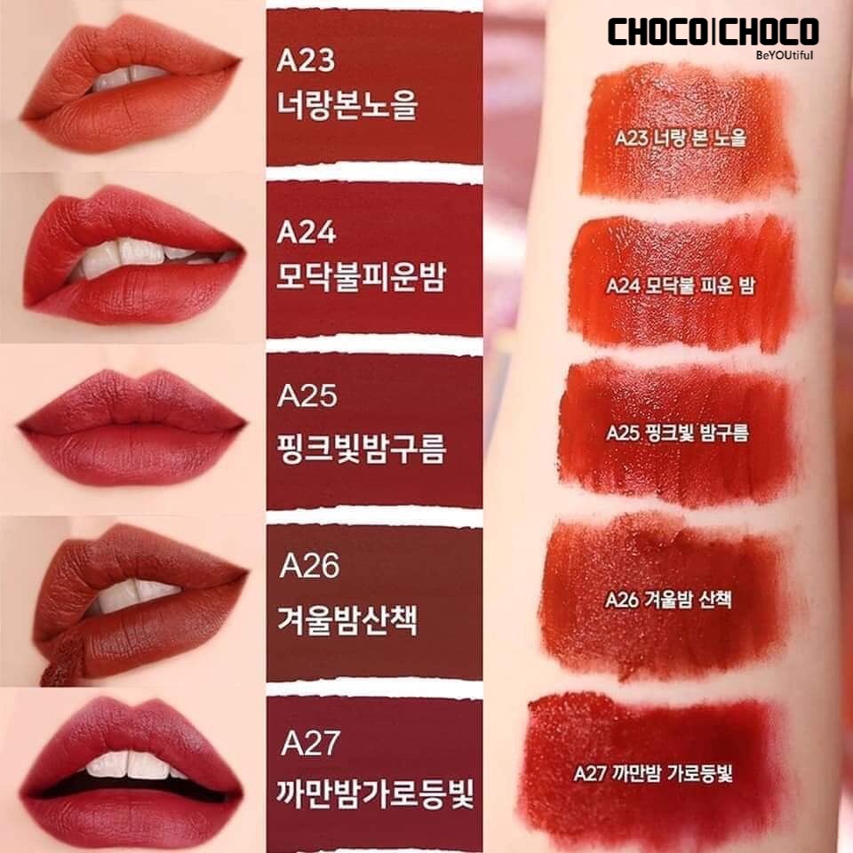 [XẢ HẾT NGHỈ TẾT- VER 6+5] Son Kem Lì Black Rouge Airfit Velvet Tint Version 6 Blueming Garden | Thế Giới Skin Care