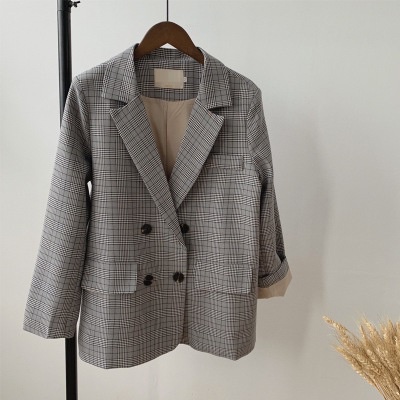 (HÀNG ĐẸP CAO CẤP) [DORY&amp;PONY] - Áo Khoác BLAZER KẺ SỌC CARO XXDING RETRO COAT – AK088 (Nhập Cao Cấp)