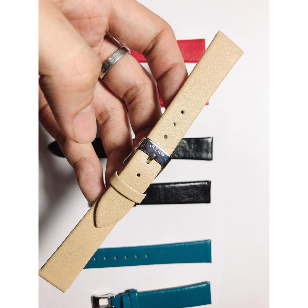 Dây da đồng hồ nữ Julius Hàn Quốc size 16 - Chọn màu
