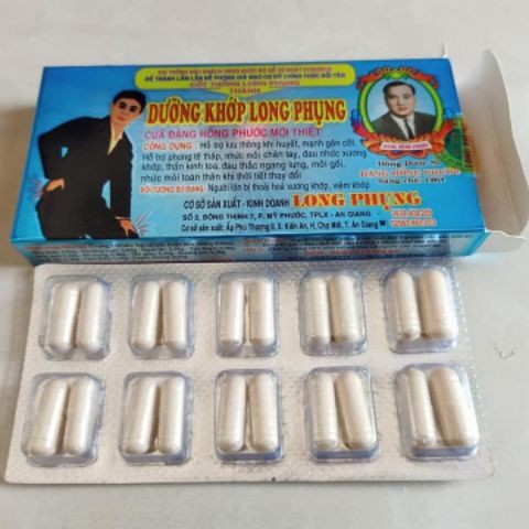 Dưỡng Khớp Long Phụng viên nhộng trắng, hỗ trợ giảm đau do phong tê thấp, nhức mỏi xương khớp (20 viên)