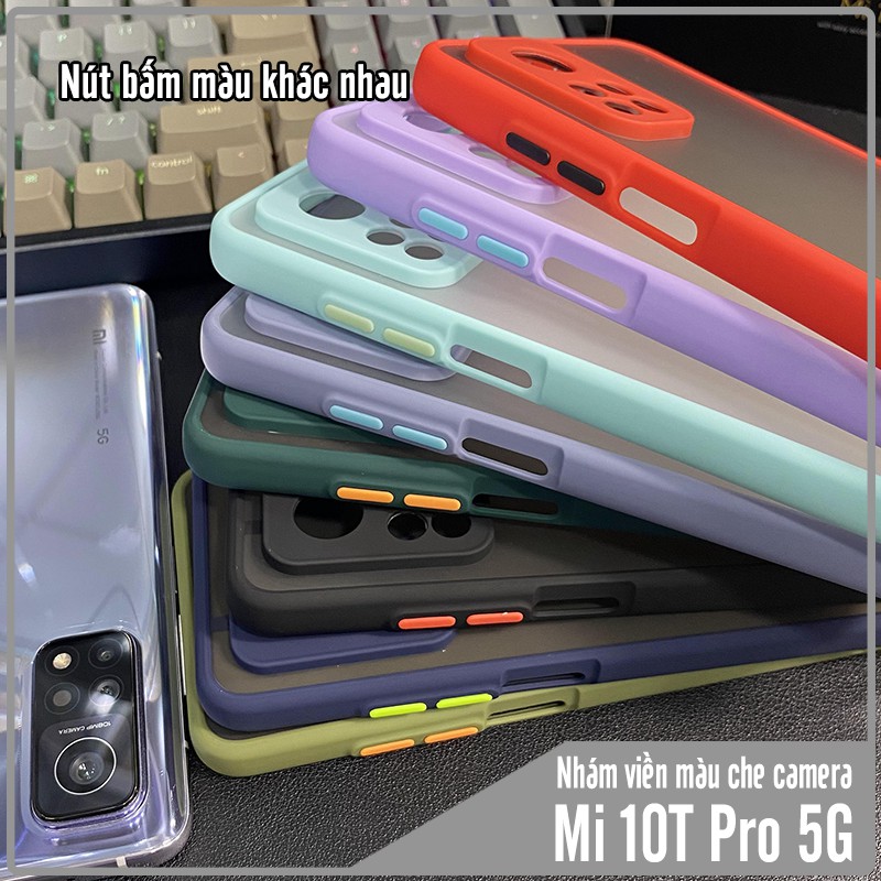 Ốp lưng cho Xiaomi Mi 10T Pro - Redmi K30S trong nhám viền màu che camera