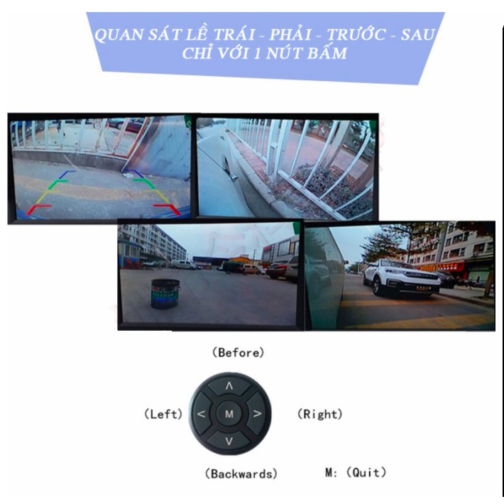 CAMERA HÀNH TRÌNH Ô TÔ QUAN SÁT 360 ĐỘ MÀN HÌNH 5 INCH - King Of Prussia