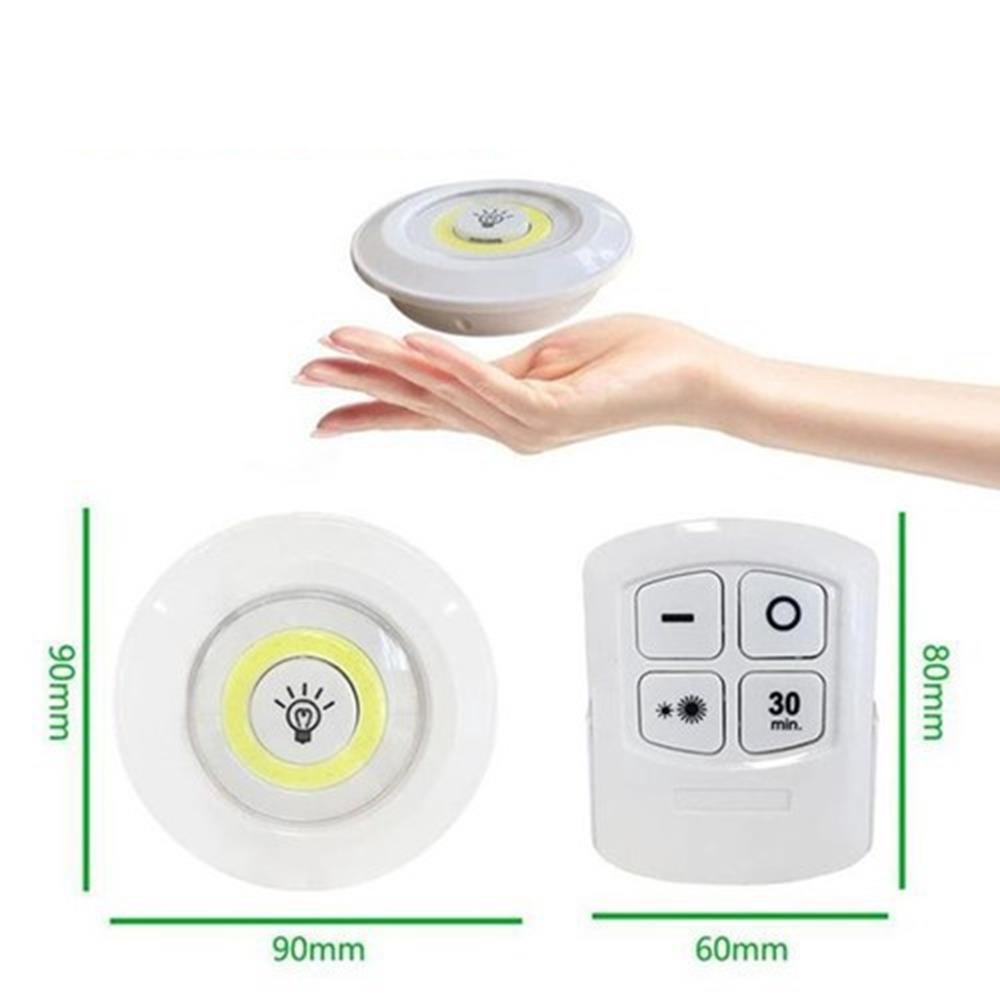 Bộ 3 đèn Led thông minh Tròn có điều khiển dùng cho Phòng ngủ Tủ bếp Cầu thang Tủ quần áo mã 37000