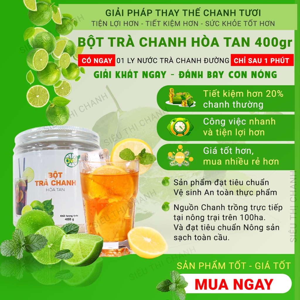 [Sỉ lẻ cực rẻ] Bột Trà Chanh Hòa Tan Có Đường [Nhà Cung Cấp - Có Cam Kết]