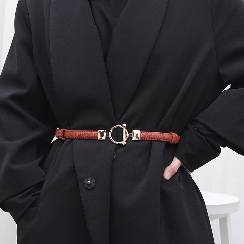 ĐAI VÁY bản nhỏ mặt tròn 1.4cm ĐV010 - thắt lưng váy belt váy áo size nhỏ nịt áo váy mặt tròn cài phía trước Meo shop