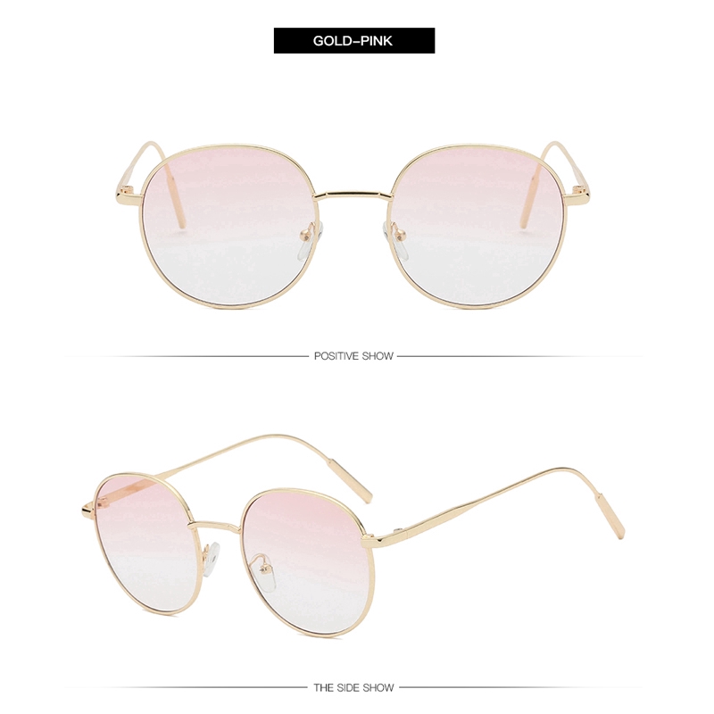 Kính Mát Gọng Oval Nhỏ Kim Loại Phong Cách Vintage