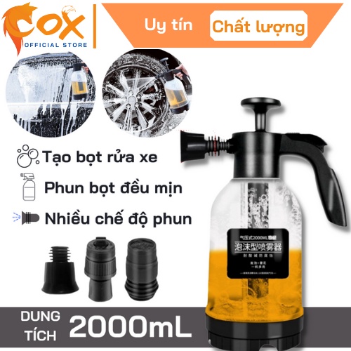 Bình xịt bọt tuyết, bình bọt tuyết rửa xe tiện lợi dung tích 2L - Bình tạo bọt tuyết rửa xe, bình xịt tạo bọt rửa xe