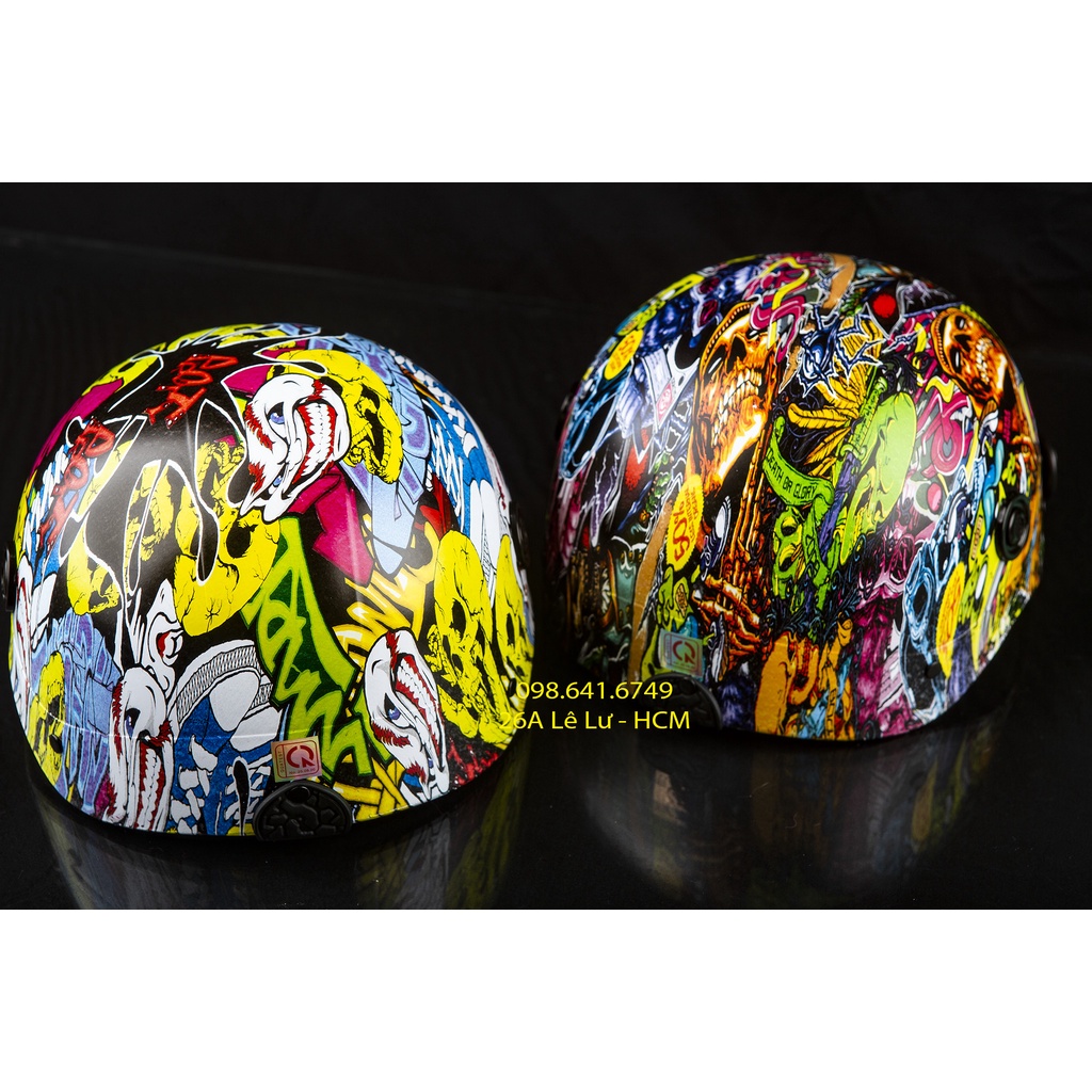 MŨ NÓN BẢO HIỂM NGƯỜI LỚN tem trùm - tem nhúng