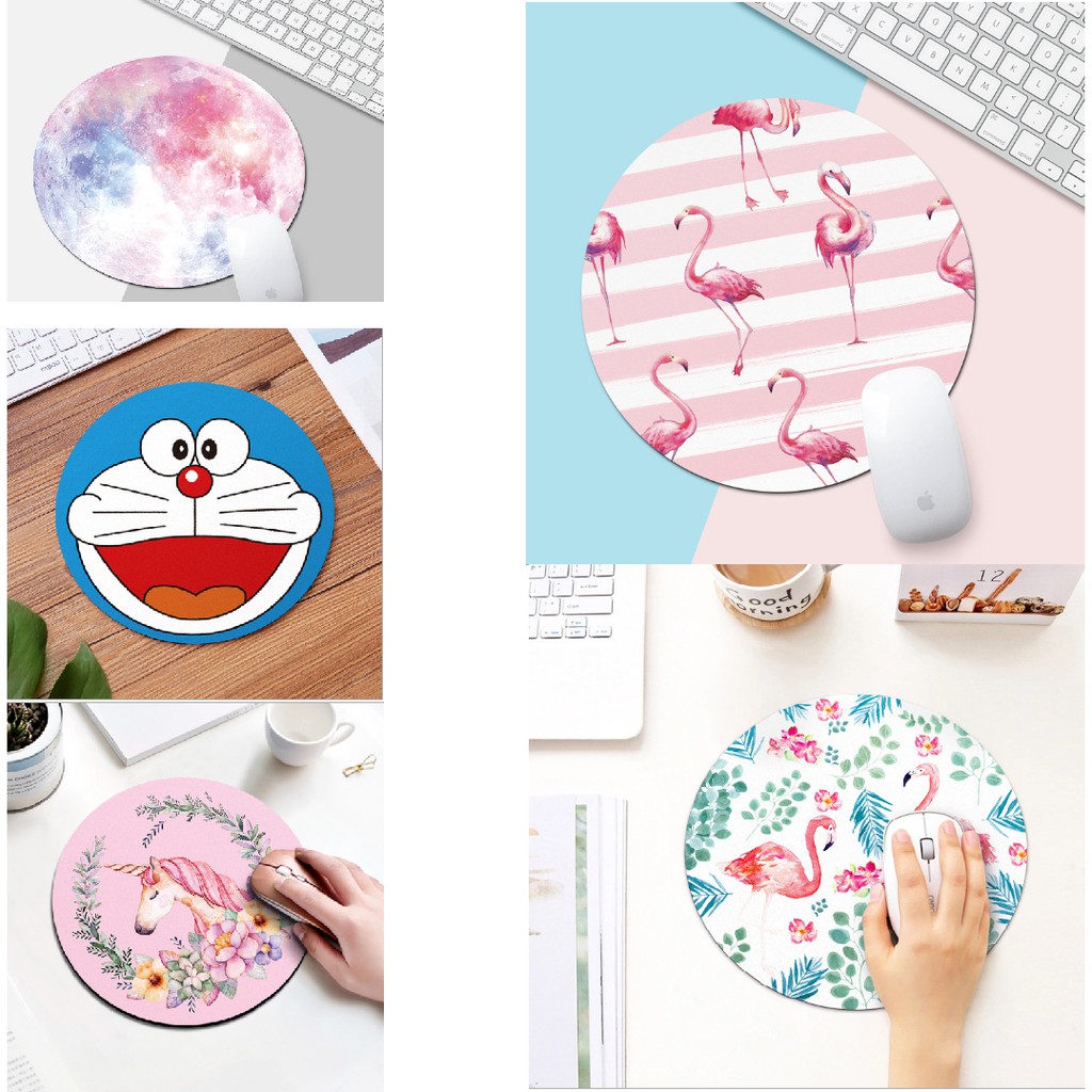 Tấm lót chuột tròn in hình đa dạng kiểu dáng tùy chọn