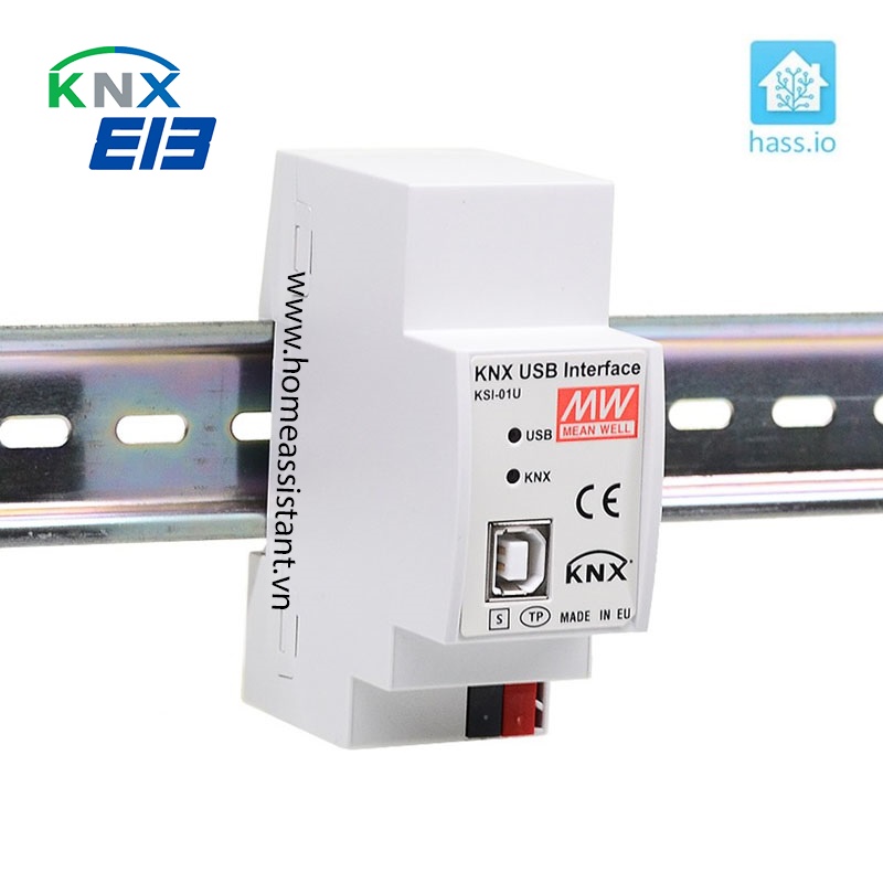 USB KNX MeanWell Điều Khiển Thiết Bị KNX KSI-01U (Hỗ trợ HomeAssistant) Hass