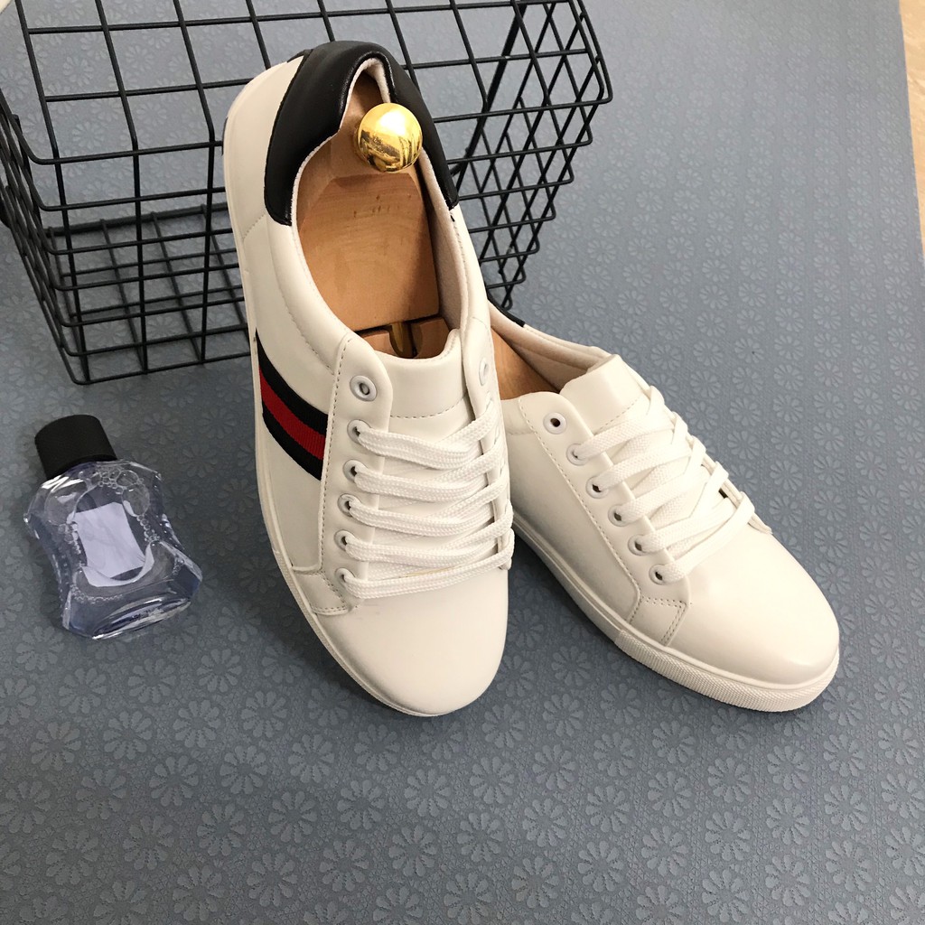 Giày thể thao nam sọc xám - sọc đỏ cá tính