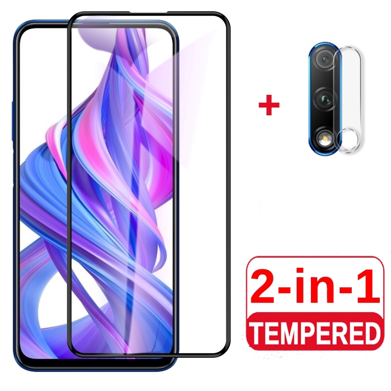 Huawei Honor 9X Tempered Glass Screen Protector For Huawei Honor 9X 8X 7X 20 Pro 10 Lite Xem 20 8S 8C Full Glue Screen Protector &amp; Camera Lens Glass Protector