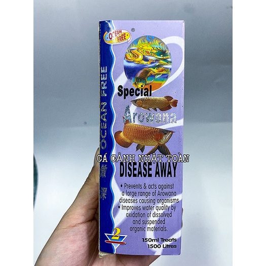 DUNG DỊCH OCEAN FREE DISEASE AWAY CHO CÁ RỒNG SỐ 2 150ML CÁC VẤN ĐỀ CHO CÁ