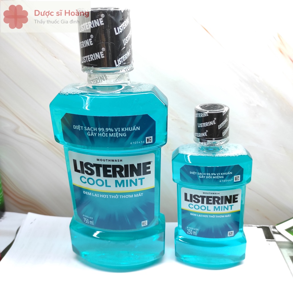 Nước Súc Miệng Diệt Khuẩn Listerine Cool Mint - Giữ Hơi Thở Thơm Mát