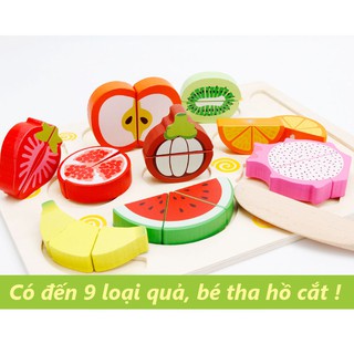 Đồ chơi cắt trái cây bằng gỗ cho bé
