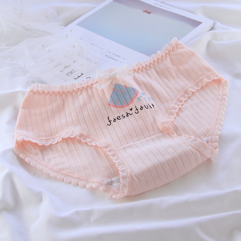 Quần Lót Nữ Cotton gân tăm siêu co giãn mỏng mát tôn dáng dễ thương Dưa hấu mã 692 | BigBuy360 - bigbuy360.vn